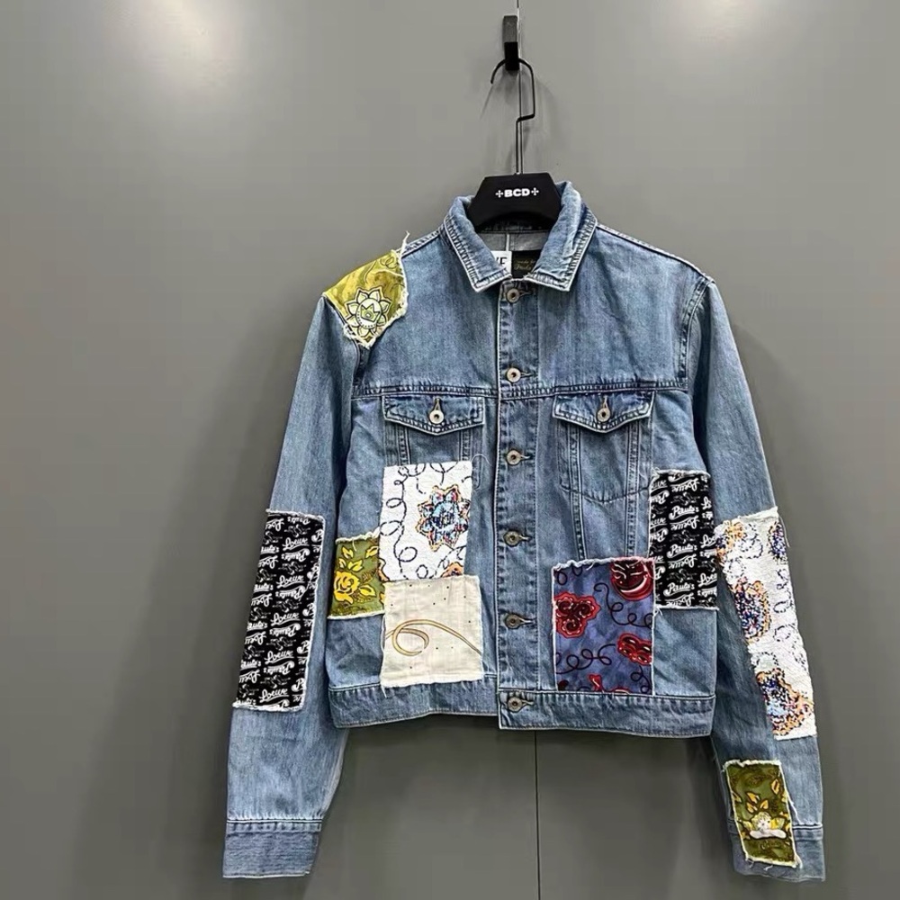 ❌sold❌🚩steal authentic Loewe Multicolor Patchwork Jean Jacket